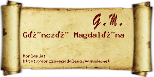 Göncző Magdaléna névjegykártya